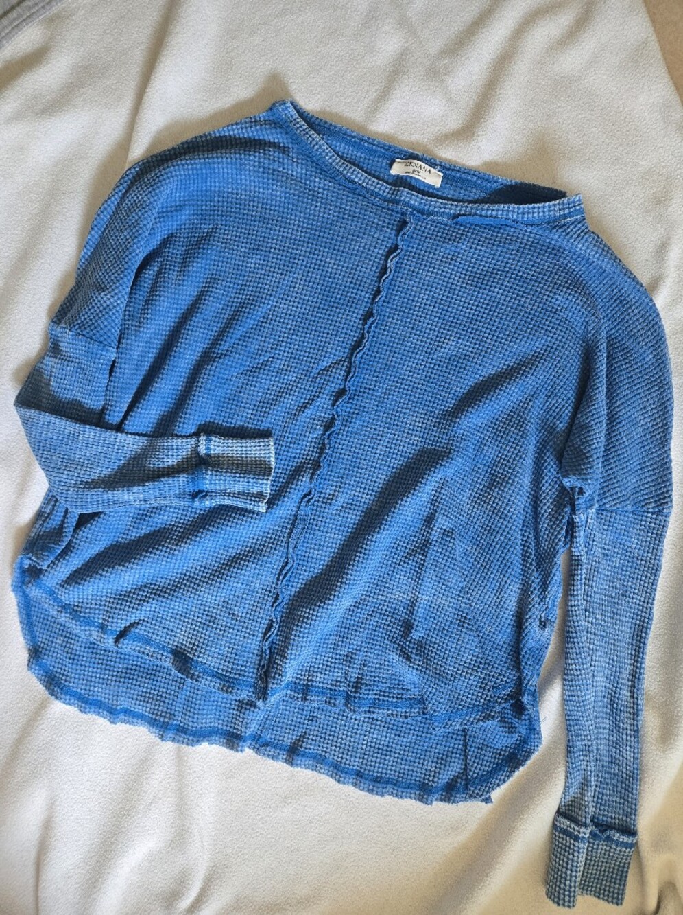 ZENANA Long Sleeve Waffle Top